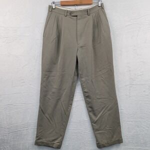 VTG Nordstrom J.B. Britches Trousers Men 32x31 Olive Wool Quiet Luxury Old Money